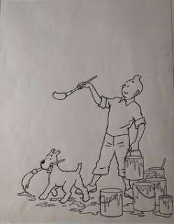 Kuifje - Originele cover - Kuifje’s kleurboek / Album Ã  colorier Tintin - (1968) | Catawiki