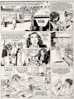 Francq | Largo Winch - Dutch Connection Encre de Chine pour la planche 27 | Millon