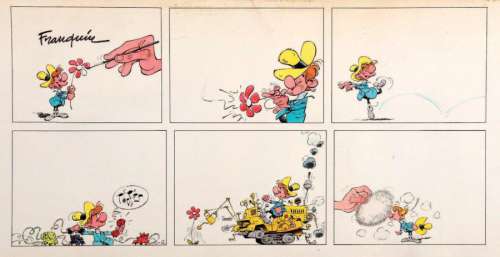 Franquin | C’est le printemps Encre de Chine et de couleur pour cette de | Millon