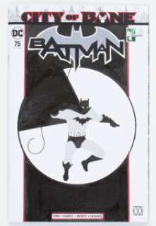 Matt Wagner Batman #75 Sketch Cover Variant Original Art (DC, 2019) CGC Signature Series NM+ 9.6 White pages. - | Heritage