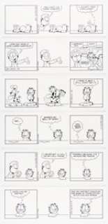 Jim Davis | Garfield Consecutive Daily Comic Strip Original Art Group of 6 (PAWS, 2007). (Total: 6 Original Art) | Heritage