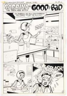 Gus Lemoine and Jon D’Agostino Sabrina, the Teenage Witch #13 Complete 6-Page Story "Good and Bad" Original Art (Archie, 1973). (Total: 6 Original Art) | Heritage