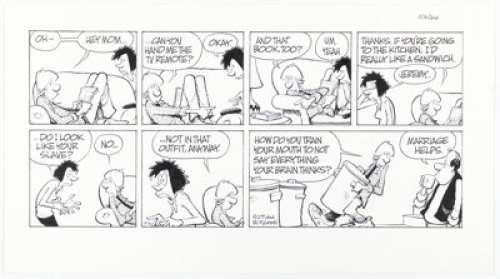 Jerry Scott and Jim Borgman Zits Sunday Comic Strip Original Art dated 3-16-14 (King Features Syndicate, 2014). | Heritage