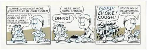 Jim Davis Garfield Daily Comic Strip Original Art dated 3-9-87 (United Feature Syndicate, 1987). | Heritage