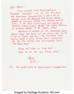 Bruce Timm Planetary Related Illustrations Original Art and Correspondence Group of 4 (DC/WildStorm, c. 1999). | Heritage