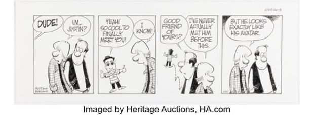 Jerry Scott and Jim Borgman Zits Daily Comic Strip Original Art dated 2-25-13 (King Features Syndicate, 2013). | Heritage