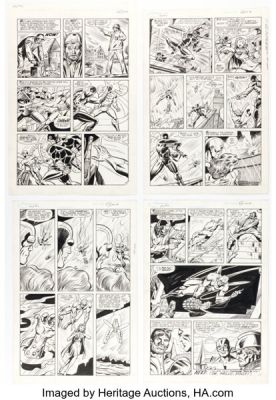 Dick Ayers and Archie Artist The Fly #11 Unpublished Story Pages Original Art Group of 4 (Archie, c. 1984). | Heritage
