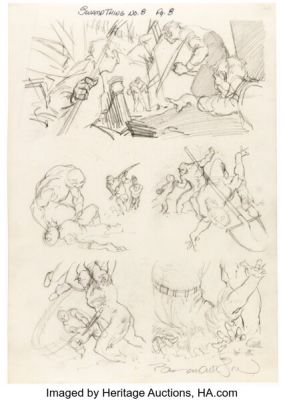 Bernie Wrightson Swamp Thing #8 Story Page 8 Preliminary Original Art (DC, 1974). | Heritage