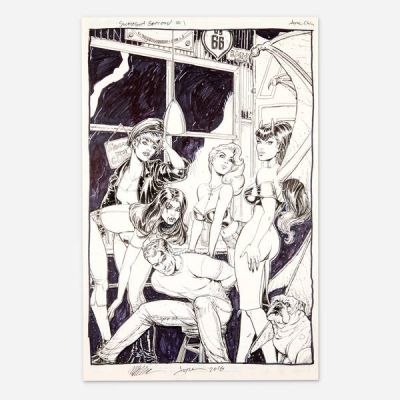 Joyce Chin - Lot 383 - Swords of Sorrow #1 Cover Original Art (Dynamite Entertainment, 2015)