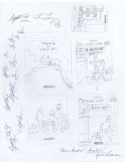 Tintin - Croquis préparatoire au crayon - Tintin et L’Alph-Art | Catawiki