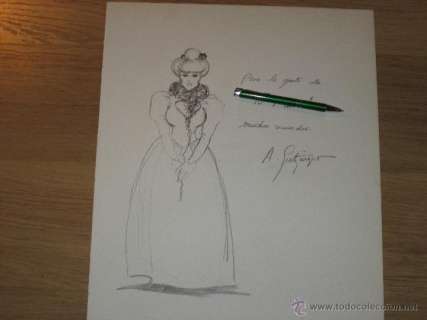 ANNIE GOETZINGER-DIBUJO ORIGINAL---------34 X 49 CM