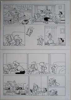 Suske en Wiske - Originele Pagina (p.1) - Tante Biotica - 35 x 49 cm. - (2014) | Catawiki