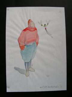 Moebius - Dessin original couleur dédicacé - Starwatcher - (1994) | Catawiki