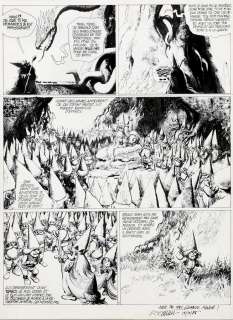 Rosinski | Thorgal, planche n°2 Ã  l’encre de Chine et Ã  la… | Banque Dessinée