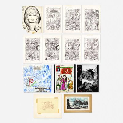 Don Sherwood | Lot 362 - Group of 13 Original Art Illustrations and Production Art | Landry Pop Auctions
