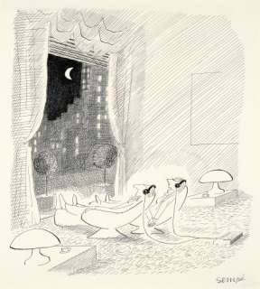 Jean-Jacques Sempé Né En 1932 Le Couple Et La Lune Encre de Chine Sur Papier Pour Un Dessin Publié En 1981 Dans L’ouvrage Com... | Le couple et la lune | Artcurial