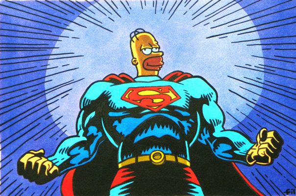 « HOMER’S DREAM » – Illustration originale – Filips | Zic et Bul