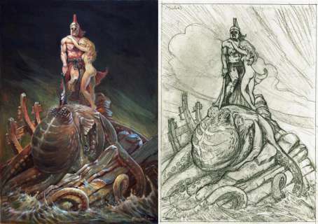 Régis MOULUN - Illustration originale Persée Kraken