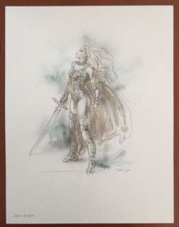 LuÃ­s Royo - Original drawing - Guerrera con espada | Catawiki
