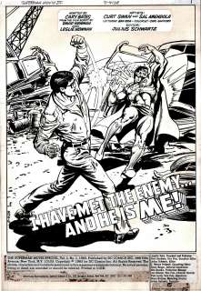 Curt Swan Sal Amendola - superman movie special p 1 splash (clark kent punches superman! ) 1983