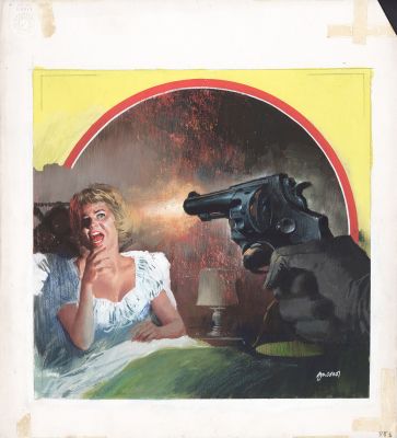 Carlo Jacono | Copertina Il Giallo Mondadori n. 883 “Dodici Rintocchi” (Mignon G. Eberhart) | Tavole Originali