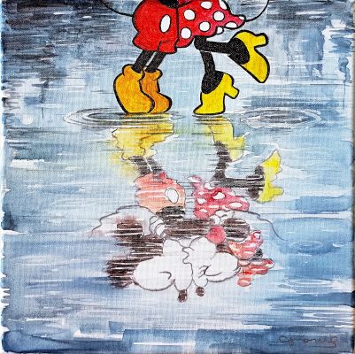 Mickey & Minnie Mouse – A Kiss Reflected in Water | Corner4art