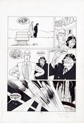Giancarlo Alessandrini | Il Mistero delle Nuvole Parlanti p.6: Peanuts e Flash Gordon | Tavole Originali
