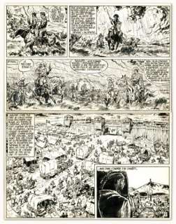 Jean Giraud | BLUEBERRY Encre de Chine pour la planche 42 de L’aigle solitaire | Millon