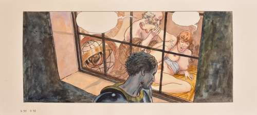 Milo Manara, Borgia - "Les Flammes du BÃ»cher" - Loose page | Catawiki