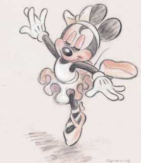 Tony Fernandez, Disney Artist | Minnie Mouse Inspired By Edgar Degas Ballerinas - Original Painting - Tony Fernandez Signed | Catawiki