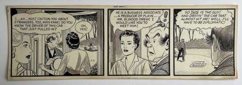 Lank Leonard | Mikey Finn Daily Strip The 1950’s July 3rd - Title "The Man!" - By Lank Leonard - Signed - Original Art Page - Pen & Ink - Page volante - Exemplaire unique - (1950) | Catawiki