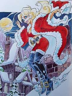 Danard, Jean-Pierre | Danard, Jean-Pierre - Dessin original couleur - Marlysa en Mère Noël - (2020) | Catawiki