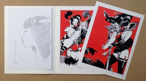 Michetz | Michetz - Portfolio Il était sept fois n°7 + dédicace - Page volante - EO | Catawiki