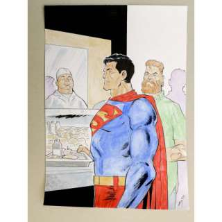 GODEAU Comics at Home illustration originale 22 Superman | YakaBD
