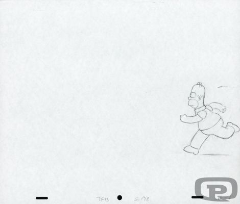Collective | The Simpsons, Animation Sketches - Homer, Running | Pulp’s Art