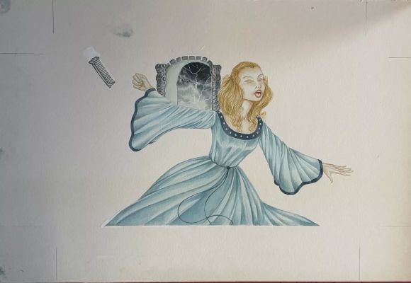 Lot 96 - Snow White Original Vintage 1970’s Book Artwork & COA & Copy of Page Free Post In UK | misc / divers