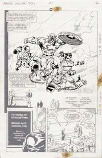Ron Lim | Captain America - Original Artwork di Ron Lim. Marvel holiday special # 1 - (1992) | Catawiki