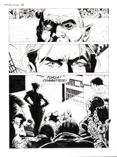 Fabrizio Busticchi & Luana Paesani | Nathan Never Maxi n. 8 - 5x Tavole Originali "Iron Jake!" - Page volante - Exemplaire unique - (2012) | Catawiki