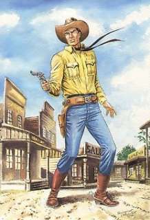 Beniamino Delvecchio | Tex - B. Delvecchio - illustrazione originale "In Action" - Page volante - Exemplaire unique (2021) | Catawiki