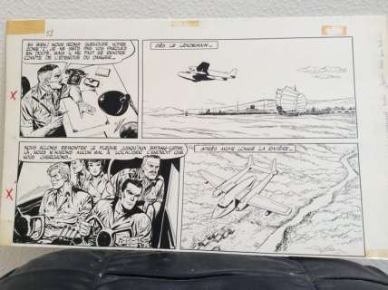 Forton, Gérald | Forton, Gérald - Demi-planche originale - Bob Morane T6 - Le Mystère de la zone Z - (1963) | Catawiki