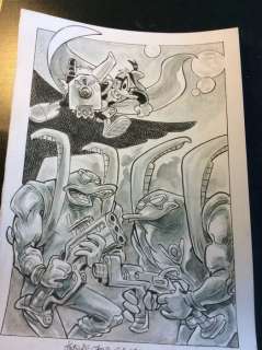 Alessandro Gottardo | Donald Duck - â€œCiao, ciao, amici di Evronâ€ - Page volante - Exemplaire unique - (2020/2020) | Catawiki