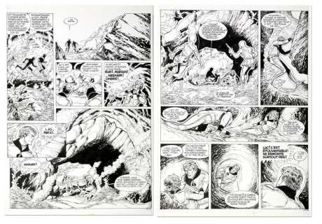 Paape | Luc Orient, planches n°41 et 42 Ã  l’encre de… | Millon