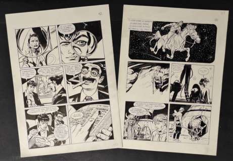 Carlo Ambrosini | Ken Parker Magazine #23 - Carlo Ambrosini - 2x tavole originali Ken Parker e Dylan Dog "Immagini" - Exemplaire unique - (1994) | Catawiki