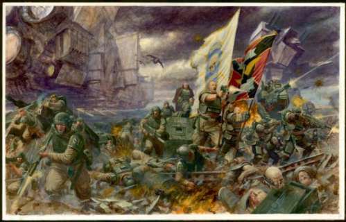 Paul Dainton - Illustration originale - couverture codex Cadia