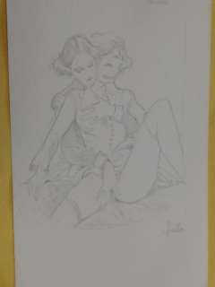 Leone Frollo | Leone Frollo - original illustration "Les Girls erotiche " firmata - Page volante - Exemplaire unique | Catawiki