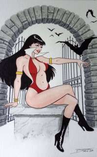 Elisabetta Barletta | Pin Up - original artwork "Vampirella" - Page volante - Exemplaire unique (2021) | Catawiki
