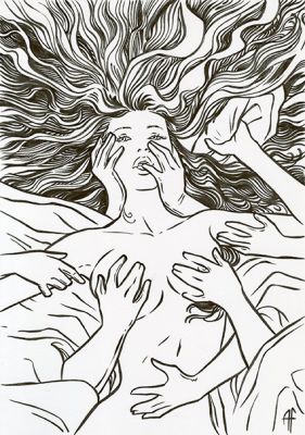 Adriana Farina – “Fantessa” – Illustrazione utilizzata per la copertina di Kinky Love | Cart Gallery