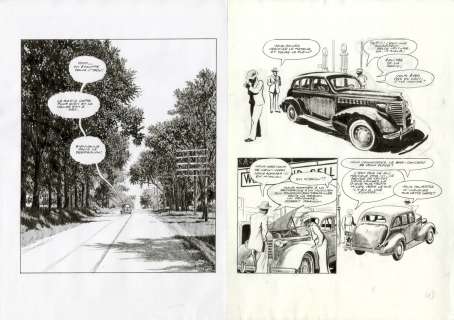 Frantz Duchazeau - Les derniers jours de Robert Johnson – Double planche originale 42-43