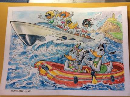 Alessandro Gottardo | Donald Duck - â€œPreferisco il rumore del mareâ€ - Exemplaire unique - (2020/2020) | Catawiki