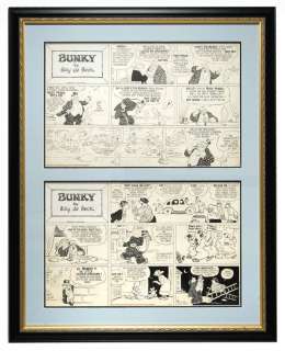 "BUNKY" SUNDAY STRIP ORIGINAL ART PAIR. | Hake’s